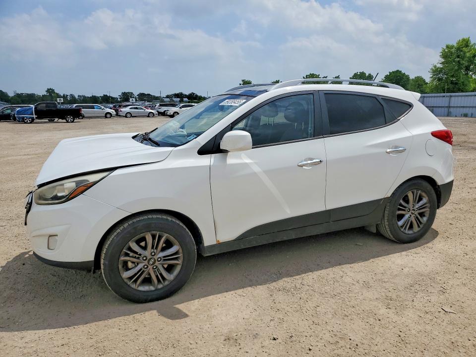 2014 Hyundai Tucson VIN KM8JUCAG6EU792589 COPART salvage auction — FRONT END, ON - PERMIT SALVAGE, sold $750 on 2026-07-16 (photo 1)