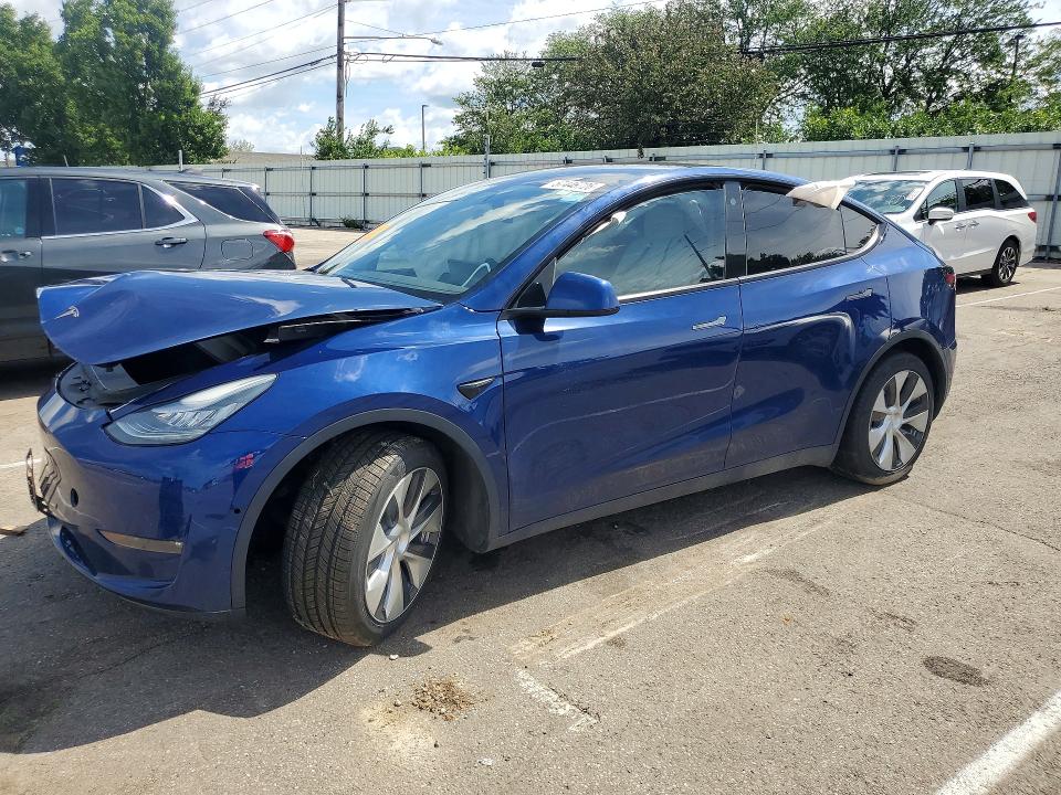 2021 Tesla VIN 5YJYGDED5MF116271 COPART salvage auction — FRONT END, Oh - Cert Of Title-Salvage, sold $5,900 on 2026-07-31 (photo 1)