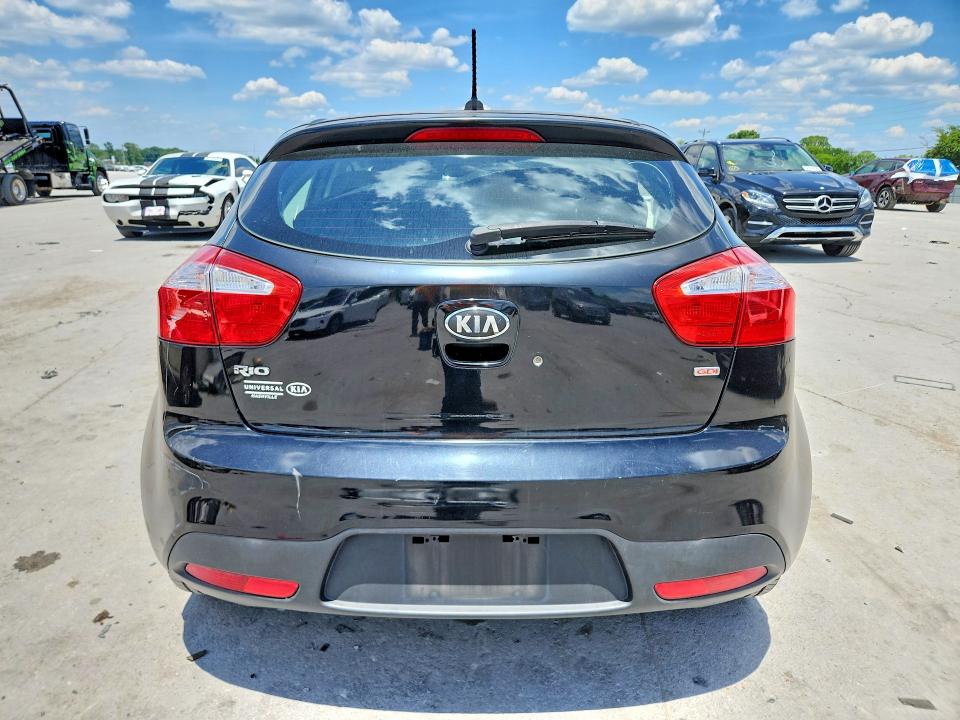 2013 Kia Rio VIN KNADM5A32D6307066 COPART salvage auction — VANDALISM, Tn - Salvage Certificate, sold $575 on 2026-07-27 (photo 6)