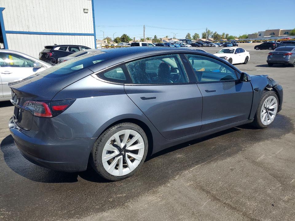 2022 Tesla Model 3 VIN 5YJ3E1EA3NF304129 COPART salvage auction — FRONT END, NV - SALVAGE TITLE, sold $4,250 on 2026-07-22 (photo 3)