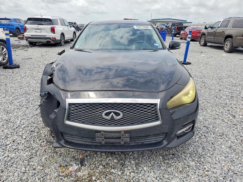 2014 Infiniti Q50 VIN JN1BV7AP7EM689679 COPART salvage auction — FRONT END, TX - SALVAGE VEHICLE TITLE, sold $1,050 on 2026-08-03 (photo 5)