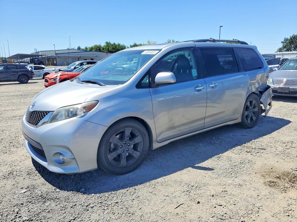 2014 Toyota VIN 5TDXK3DC9ES470675 COPART salvage auction — REAR END, Ca - Salvage Certificate, sold $500 on 2026-07-28 (photo 1)