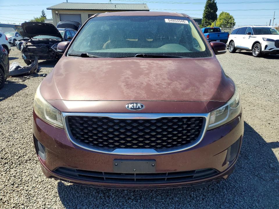 2016 Kia SEDONA VIN KNDMB5C17G6095189 COPART salvage auction — SIDE, Or - Salvage Title Certificate, sold $1,200 on 2026-07-07 (photo 5)