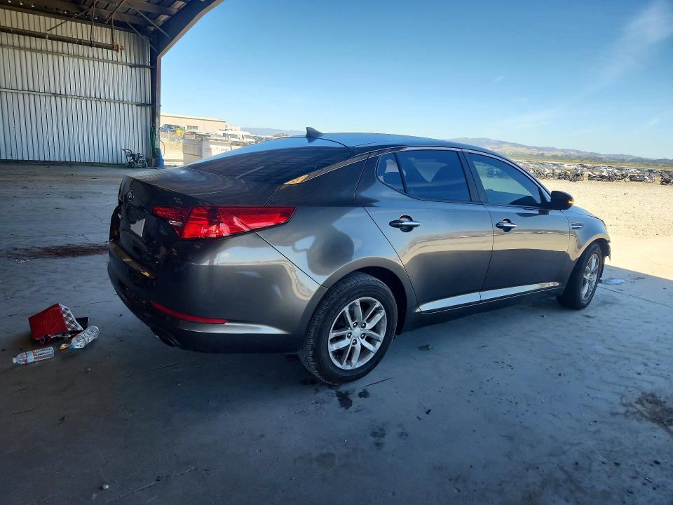 2012 Kia Optima VIN 5XXGM4A71CG034179 COPART salvage auction — VANDALISM, CA - SALVAGE CERTIFICATE, sold $125 on 2026-07-23 (photo 3)