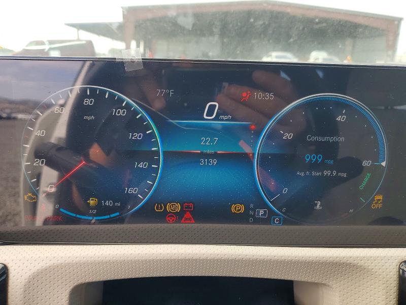 2022 Mercedes-benz A-klasse VIN W1K3G4EB6NJ363758 COPART salvage auction — FRONT END, Salvage Title, sold $8,100 on 2026-07-16 (photo 9)