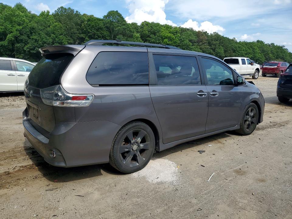2015 Toyota Sienna VIN 5TDXK3DC7FS601054 COPART salvage auction — FRONT END, Ga - Cert Of Title-Salvage, sold $4,100 on 2026-07-03 (photo 3)
