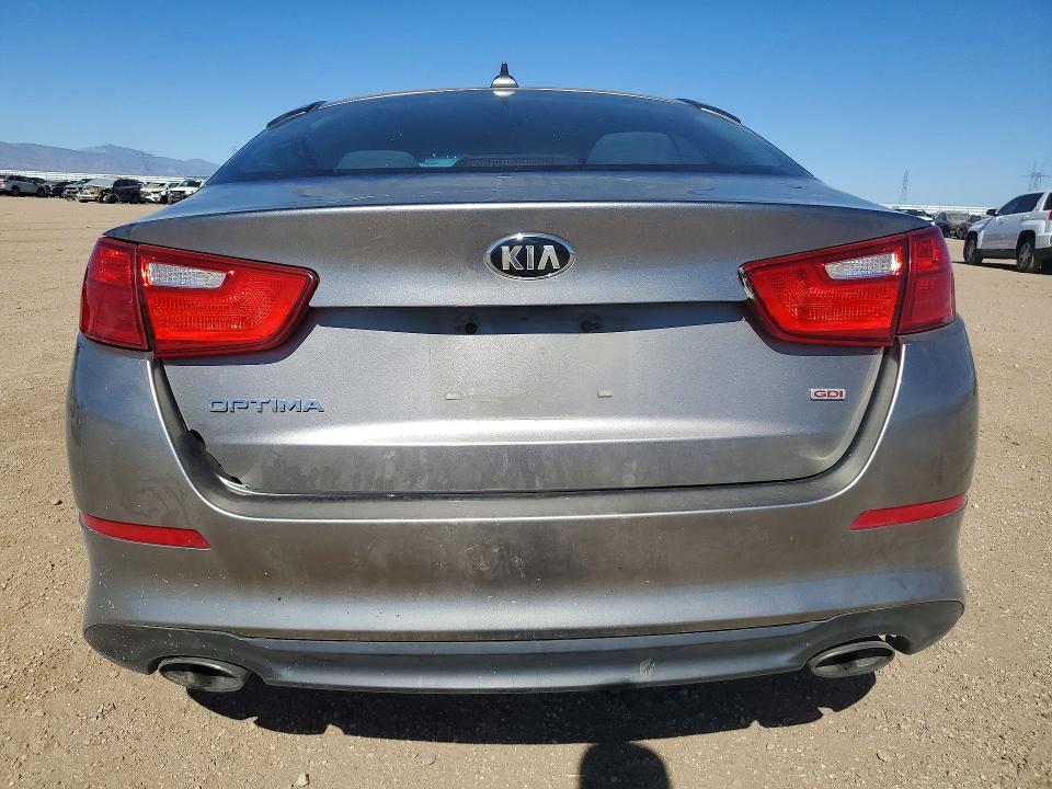 2015 Kia Optima VIN 5XXGM4A77FG425423 COPART salvage auction — FRONT END, Ca - Salvage Certificate, sold $950 on 2026-07-06 (photo 6)