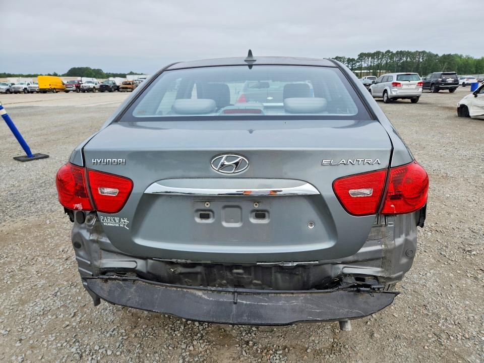 2010 Hyundai Elantra VIN KMHDU4AD3AU860995 COPART salvage auction — REAR END, Nc - Salvage Certificate Of Title, sold $225 on 2026-07-13 (photo 6)