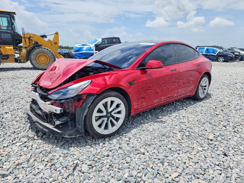 2021 Tesla VIN 5YJ3E1EA9MF874618 COPART salvage auction — FRONT END, FL - CERT OF TITLE SLVG REBUILDABLE, sold $5,400 on 2026-07-02 (photo 1)