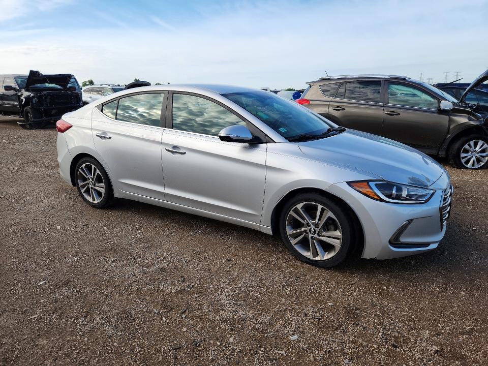 2017 Hyundai Elantra VIN 5NPD84LF7HH040625 COPART salvage auction — SIDE, Il - Salvage Certificate, sold $3,000 on 2026-07-09 (photo 4)
