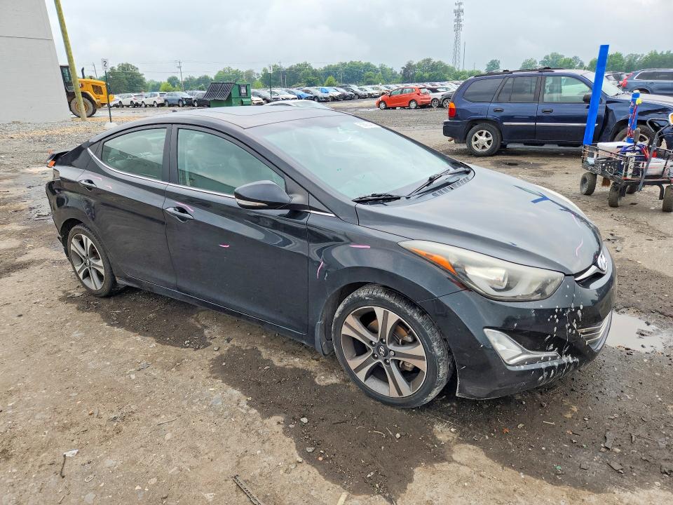 2014 Hyundai Elantra VIN KMHDH4AH4EU070344 COPART salvage auction — REAR END, Va - Cert Of Title - Salvage, sold $1,300 on 2026-07-22 (photo 4)