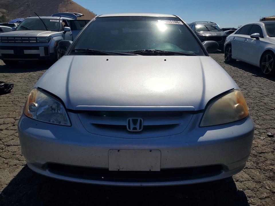2001 Honda Civic VIN 1HGEM22551L007252 COPART salvage auction — REAR END, Ca - Salvage Certificate, sold $400 on 2026-07-02 (photo 5)
