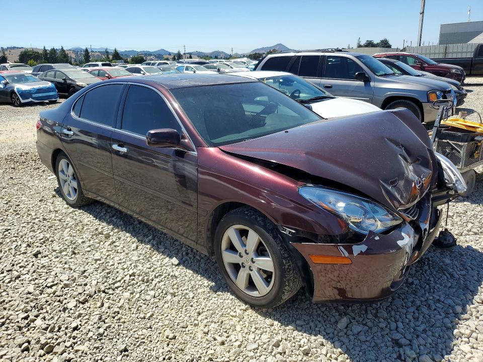 2005 Lexus ES VIN JTHBA30G855134669 COPART salvage auction — FRONT END, Ca - Salvage Certificate, sold $500 on 2026-07-09 (photo 4)