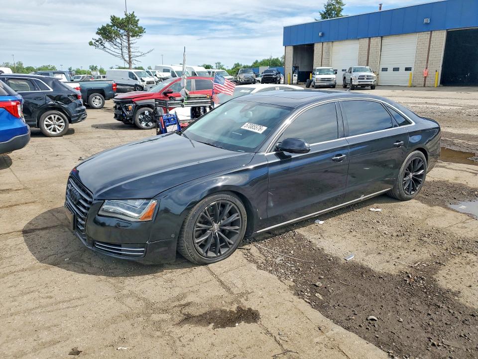 2014 Audi A8 VIN WAURGAFDXEN004650 COPART salvage auction — FRONT END, MI - CERTIFICATE OF TITLE, sold $325 on 2026-07-31 (photo 1)