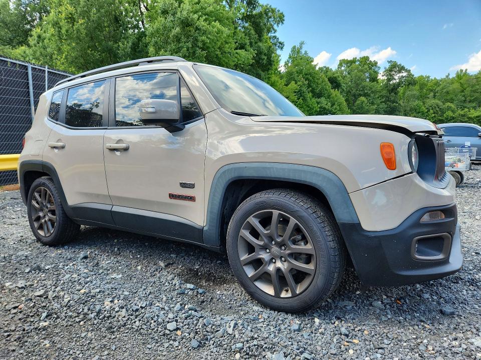 2016 Jeep Renegade VIN ZACCJABT0GPC62015 COPART salvage auction — FRONT END, Md - Cert Of Salvage > 75% Damage, sold $225 on 2026-08-21 (photo 4)
