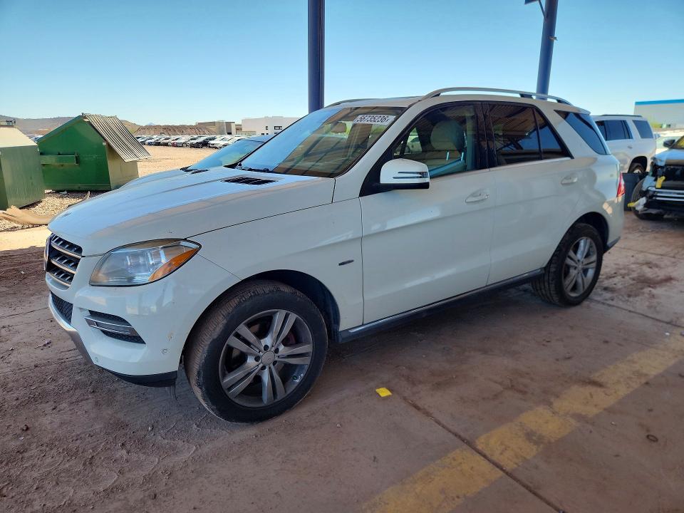2012 Mercedes-benz VIN 4JGDA2EB1CA080973 COPART salvage auction — MINOR DENT/SCRATCHES, Az - Certificate Of Title, sold $2,650 on 2026-07-02 (photo 1)