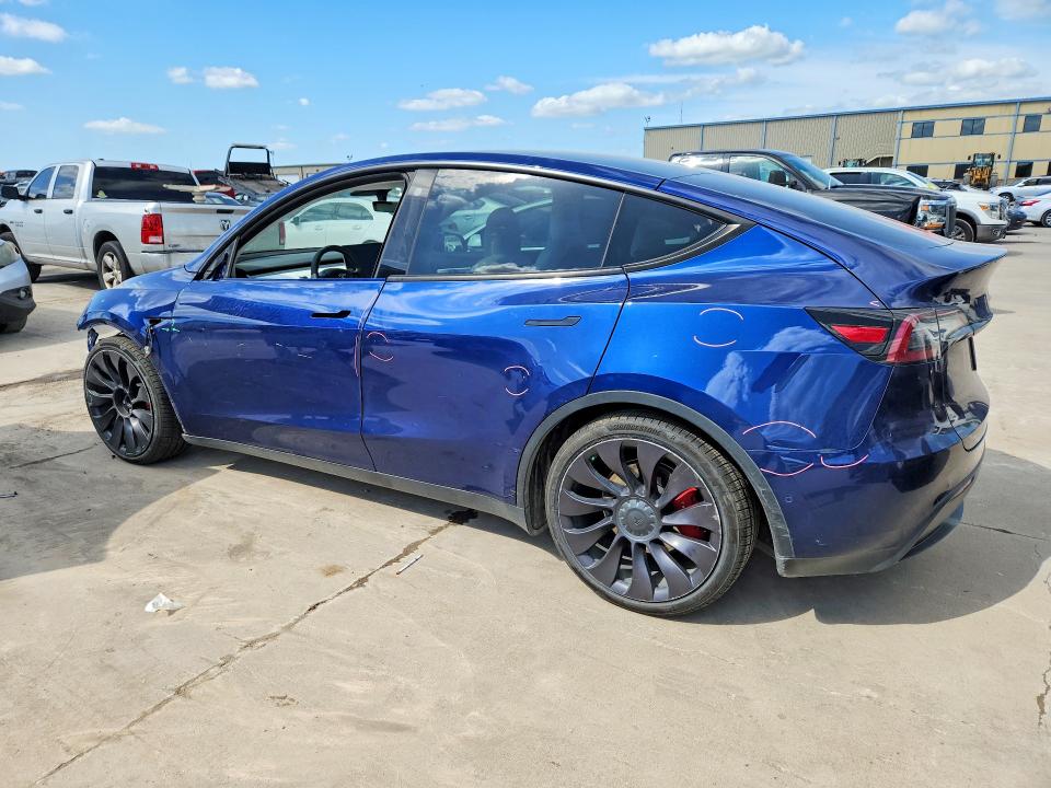 2021 Tesla Model y VIN 5YJYGDEF5MF270111 COPART salvage auction — FRONT END, Tx - Salvage Vehicle Title, sold $8,900 on 2026-07-02 (photo 2)