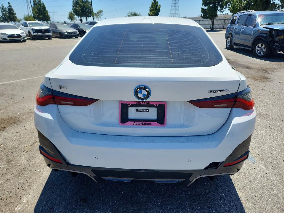 2023 BMW I4 VIN WBY73AW09PFR01778 COPART salvage auction — REAR END, CA - SALVAGE CERTIFICATE, sold $9,000 on 2026-07-28 (photo 6)