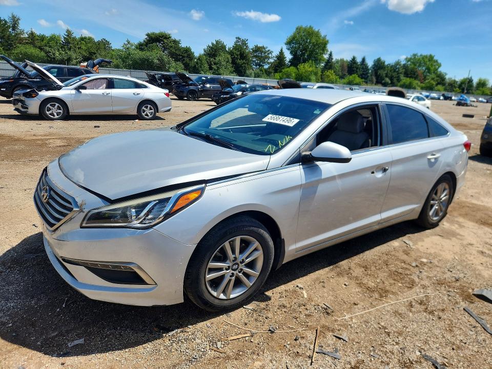 2015 Hyundai Sonata VIN 5NPE24AF9FH160013 COPART salvage auction — FRONT END, Il - Salvage Certificate, sold $275 on 2026-07-28 (photo 1)