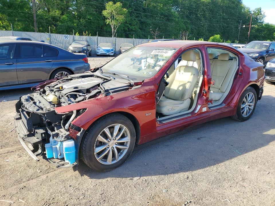 2016 Infiniti Q50 VIN JN1EV7AR2GM340804 COPART salvage auction — VANDALISM, PA - CERTIFICATE OF SALVAGE, sold $1,350 on 2026-07-08 (photo 1)