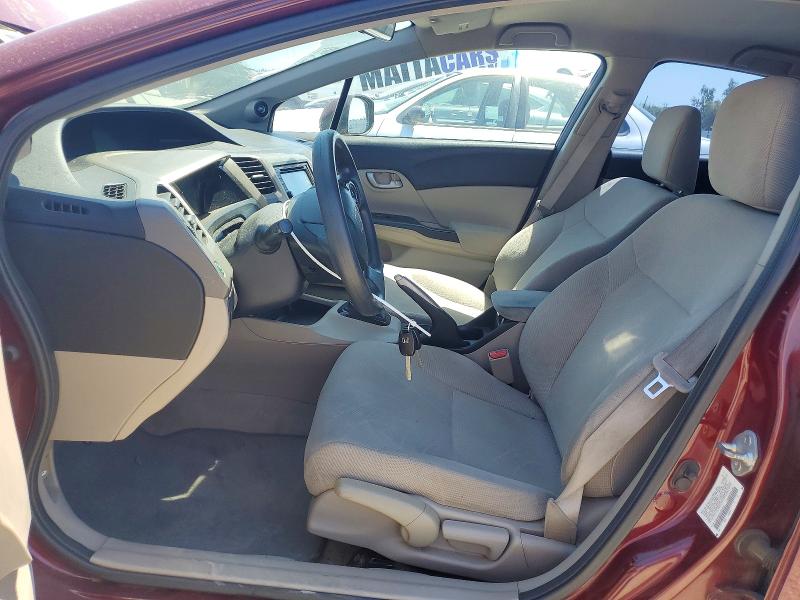 2012 Honda Civic VIN 2HGFB2E55CH553524 COPART salvage auction — REAR END, Ca - Salvage Certificate, sold $2,200 on 2026-07-02 (photo 7)