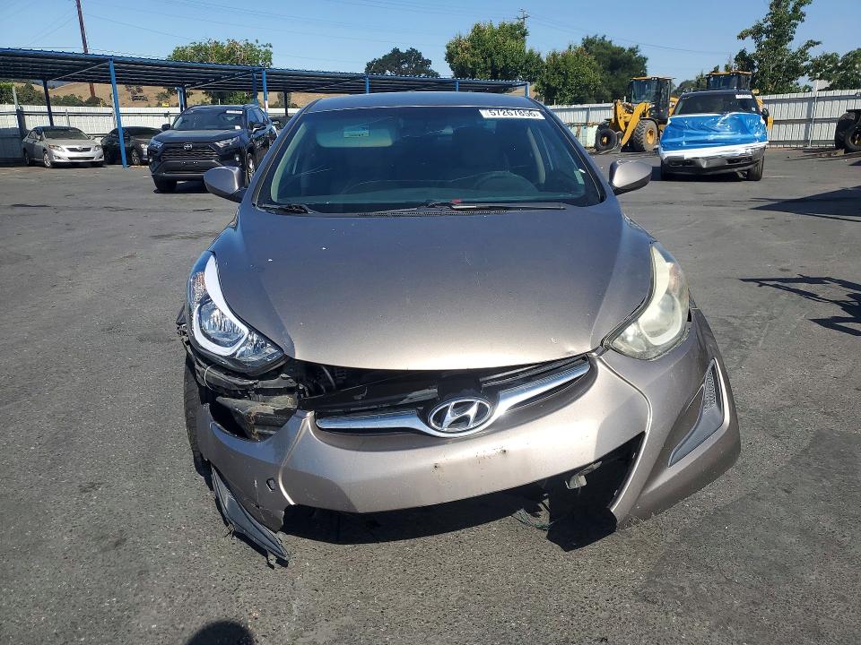 2014 Hyundai VIN 5NPDH4AE9EH524964 COPART salvage auction — FRONT END, Ca - Salvage Certificate, sold $675 on 2026-07-02 (photo 5)