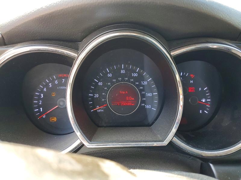 2012 Kia VIN 5XXGN4A70CG068384 COPART salvage auction — FRONT END, Tx - Salvage Vehicle Title, sold $350 on 2026-07-09 (photo 9)