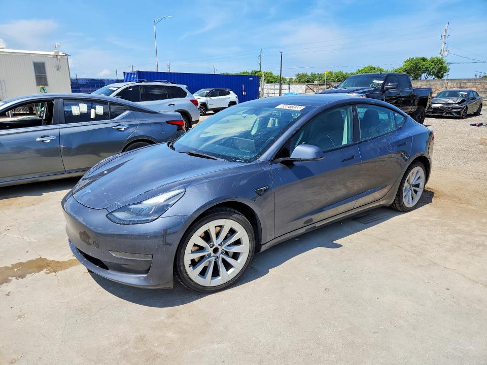 2022 Tesla Model 3 VIN 5YJ3E1EA2NF286853 COPART salvage auction — MECHANICAL, FL - CERTIFICATE OF TITLE, sold $8,500 on 2026-07-08 (photo 1)