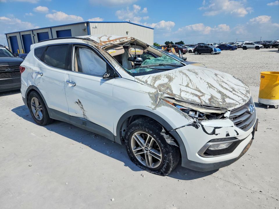 2017 Hyundai VIN 5XYZU3LB5HG398340 COPART salvage auction — ROLLOVER, Tx - Nonrepairable Title, sold $950 on 2026-07-24 (photo 4)