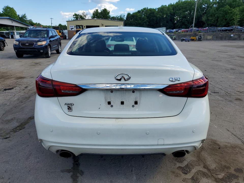 2018 Infiniti Q50 VIN JN1EV7AR7JM443367 COPART salvage auction — FRONT END, Ny - Mv-907A Salvage Certificate, sold $5,200 on 2026-07-02 (photo 6)
