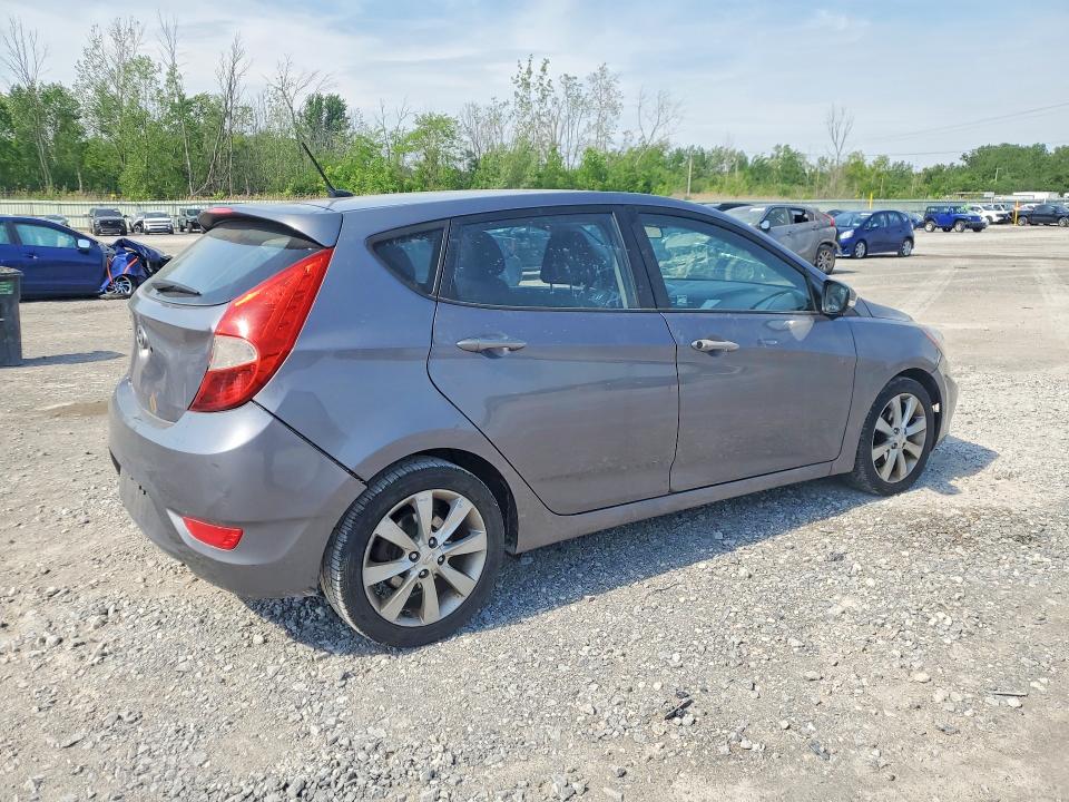 2013 Hyundai Accent VIN KMHCU5AE3DU138358 COPART salvage auction — REAR END, Ny - Mv-907A Salvage Certificate, sold $500 on 2026-07-20 (photo 3)