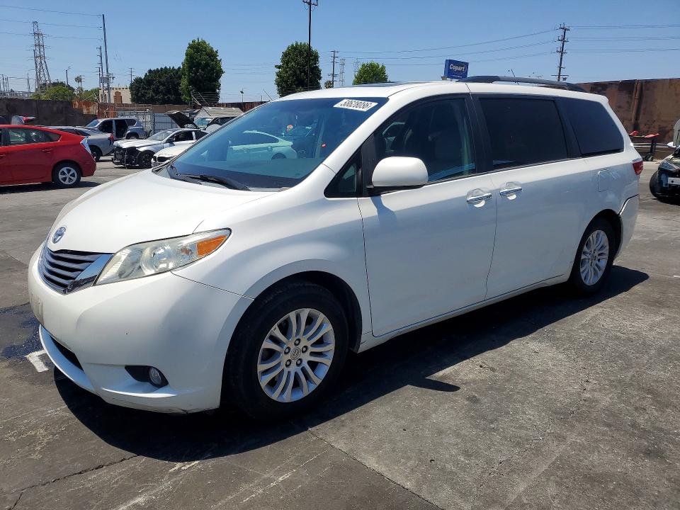 2015 Toyota VIN 5TDYK3DC9FS541444 COPART salvage auction — REAR END, Ca - Salvage Certificate, sold $7,400 on 2026-07-22 (photo 1)