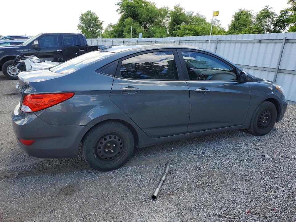 2012 Hyundai Accent VIN KMHCT4AE3CU050681 COPART salvage auction — FRONT END, On - Permit No Brand - Unfit, sold $400 on 2026-07-09 (photo 3)