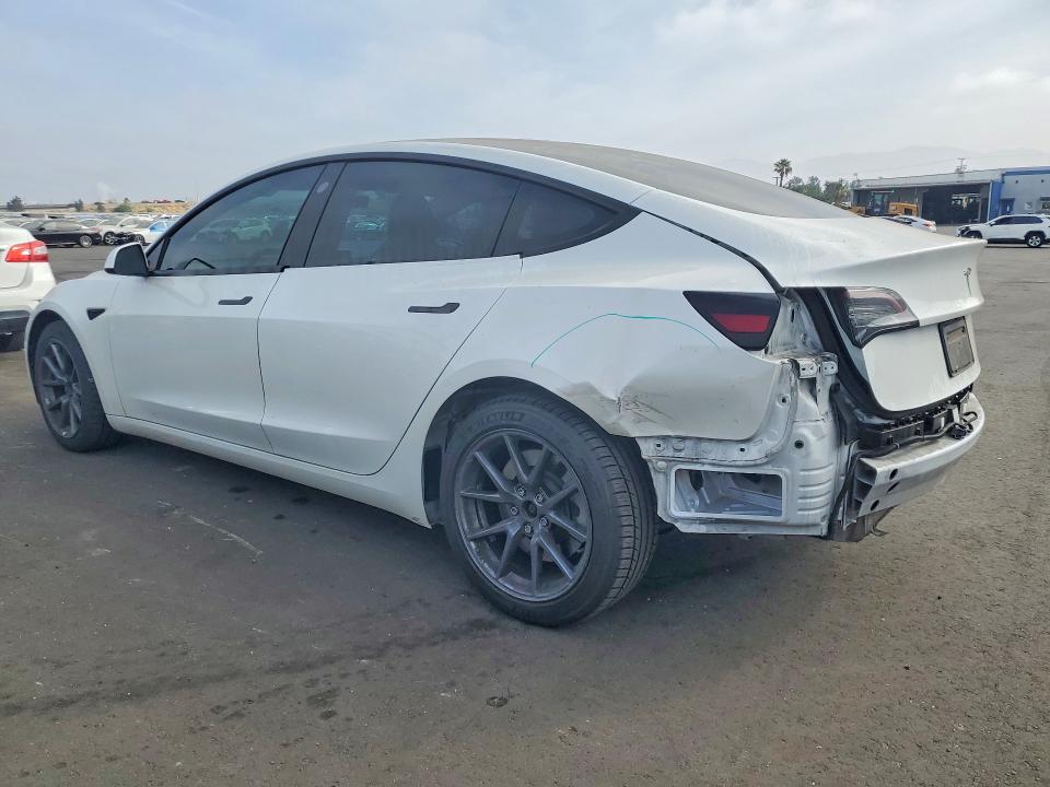 2022 Tesla VIN 5YJ3E1EA7NF375673 COPART salvage auction — REAR END, Ca - Salvage Certificate, sold $6,200 on 2026-07-13 (photo 2)