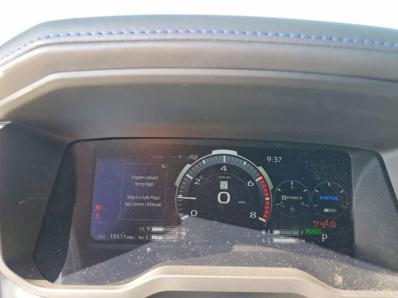 2025 Toyota Tundra VIN 5TFNC5DB9SX088546 COPART salvage auction — FRONT END, Ga - Cert Of Title-Salvage, sold $2,200 on 2026-07-29 (photo 9)