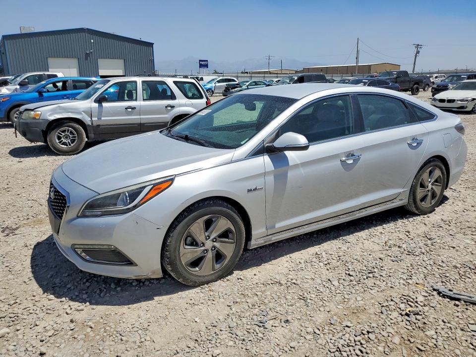 2017 Hyundai Sonata VIN KMHE34L10HA046664 COPART salvage auction — SIDE, Ut - Salvage Certificate, sold $150 on 2026-07-21 (photo 1)