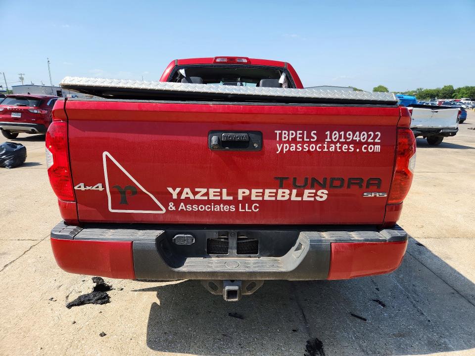 2019 Toyota Tundra VIN 5TFUW5F13KX807734 COPART salvage auction — FRONT END, TX - SALVAGE VEHICLE TITLE, sold $9,400 on 2026-07-27 (photo 6)