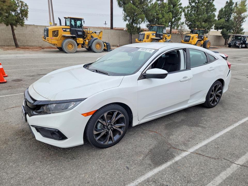 2020 Honda Civic VIN 2HGFC2F82LH581030 COPART salvage auction — REAR END, Ca - Salvage Certificate, sold $7,500 on 2026-07-28 (photo 1)