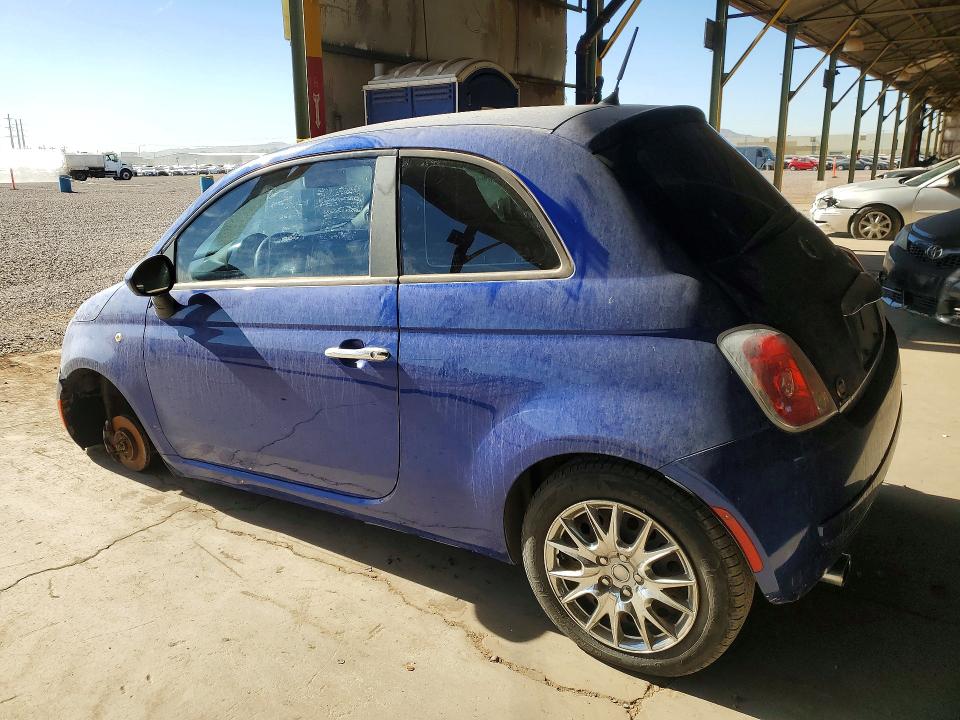 2013 Fiat 500 VIN 3C3CFFAR5DT531462 COPART salvage auction — FRONT END, Az - Certificate Of Title, sold $475 on 2026-07-29 (photo 2)