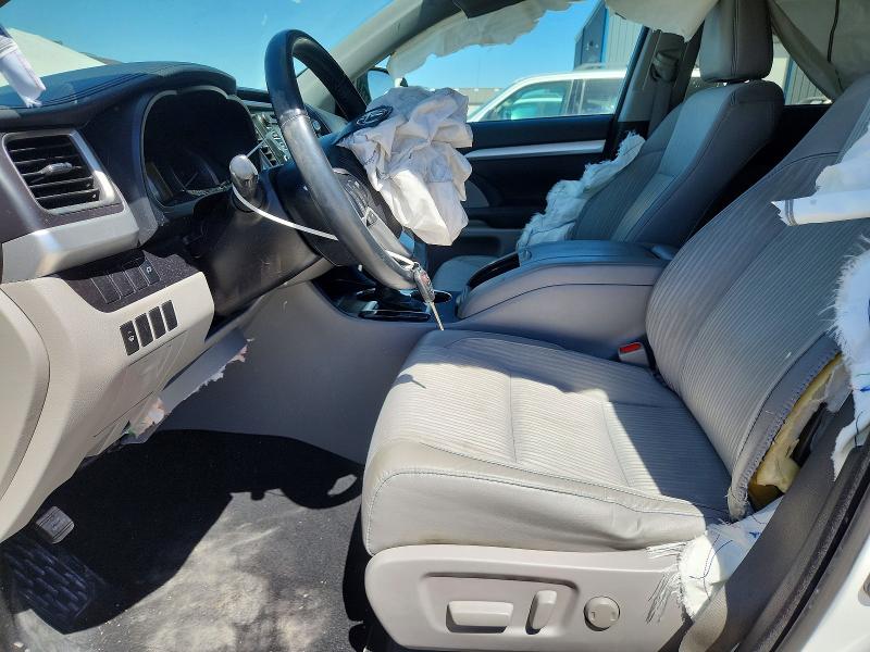 2016 Toyota Highlander VIN 5TDZKRFH9GS177527 COPART salvage auction — FRONT END, UT - SALVAGE CERTIFICATE, sold $3,300 on 2026-07-24 (photo 7)