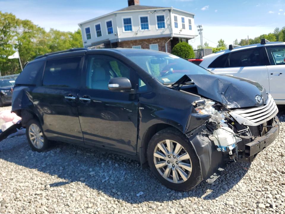 2017 Toyota Sienna VIN 5TDDZ3DC8HS155322 COPART salvage auction — REAR END, Ma - Cert Of Title-Salvage, sold $2,250 on 2026-07-08 (photo 4)