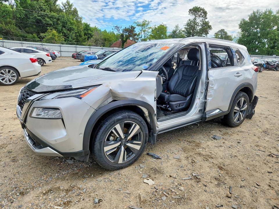 2022 Nissan Rogue VIN JN8BT3DD7NW272214 COPART salvage auction — ROLLOVER, Va - Cert Of Title - Salvage, sold $1,750 on 2026-07-28 (photo 1)