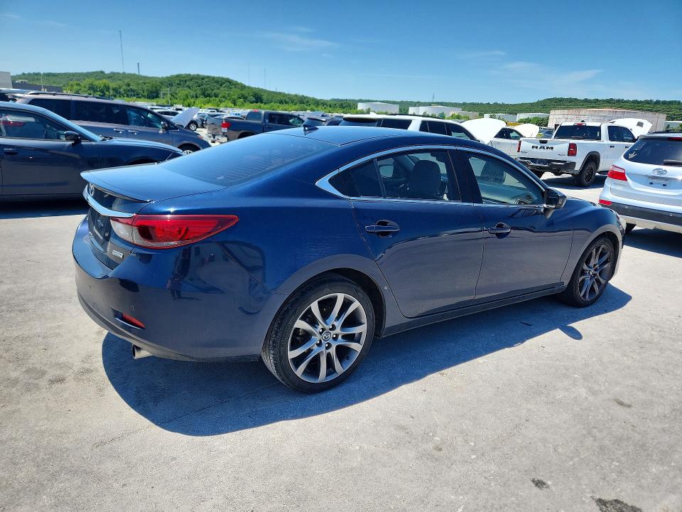 2016 Mazda 6 VIN JM1GJ1W5XG1433706 COPART salvage auction — HAIL, Ok - Cert Of Title-Salvage, sold $3,499 on 2026-07-27 (photo 3)