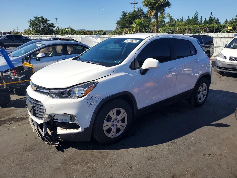 2018 Chevrolet Trax VIN KL7CJKSB3JB701123 COPART salvage auction — FRONT END, Ca - Salvage Certificate, sold $60 on 2026-07-28 (photo 1)