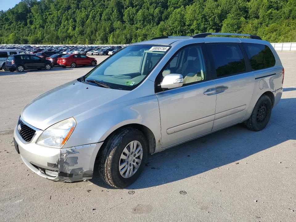 2014 Kia SEDONA VIN KNDMG4C75E6538758 COPART salvage auction — VANDALISM, Wv - Certificate Of Title, sold $375 on 2026-07-09 (photo 1)