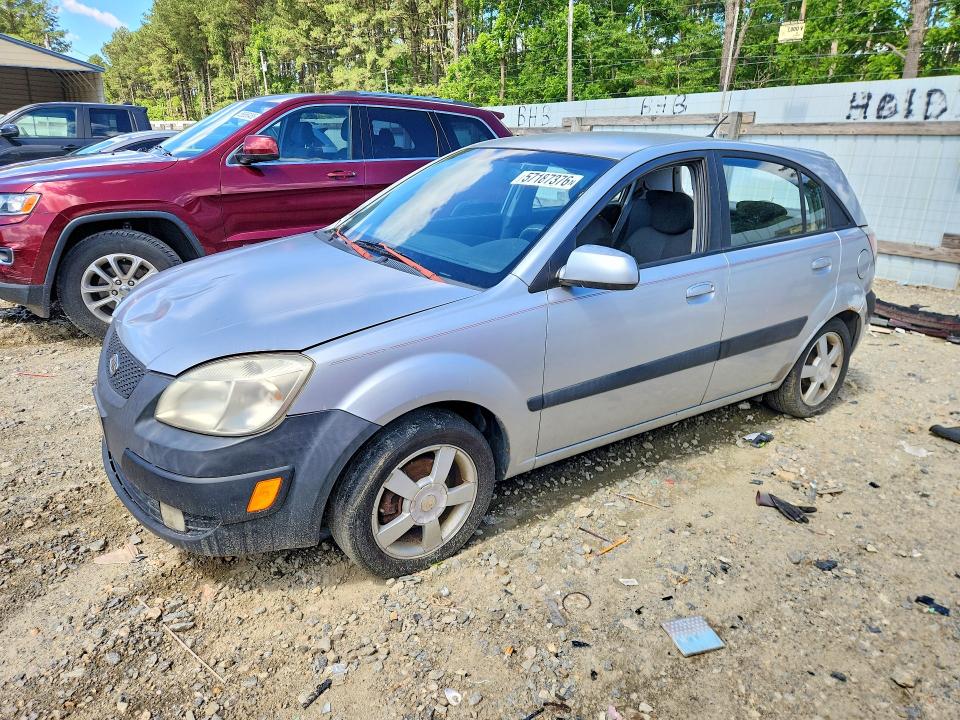 2006 Kia Rio VIN KNADE163866089250 COPART salvage auction — REAR END, De - Certificate Of Title, sold $300 on 2026-07-21 (photo 1)
