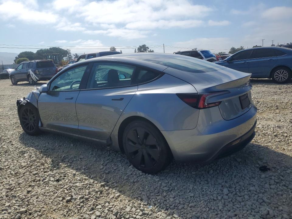 2025 Tesla Model 3 VIN 5YJ3E1EA3SF939041 COPART salvage auction — FRONT END, CA - SALVAGE CERTIFICATE, sold $600 on 2026-07-28 (photo 2)