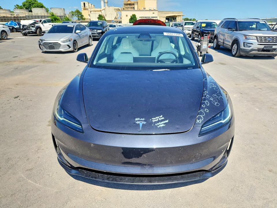 2025 Tesla Model 3 VIN 5YJ3E1ET5SF983365 COPART salvage auction — HAIL, Ok - Cert Of Title-Salvage, sold $18,700 on 2026-07-22 (photo 5)
