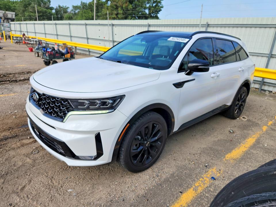 2021 Kia Sorento VIN 5XYRK4LF0MG020841 COPART salvage auction — HAIL, Ks - Cert Of Title-Salvage, sold $12,100 on 2026-07-20 (photo 1)