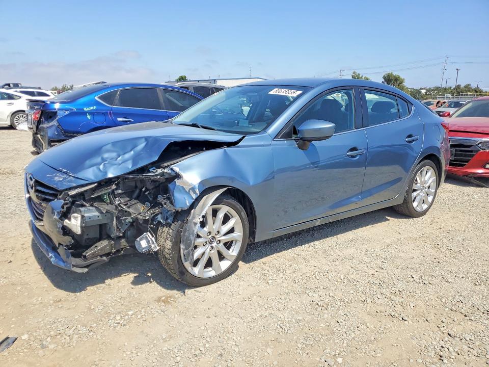 2014 Mazda 3 VIN JM1BM1W3XE1209025 COPART salvage auction — FRONT END, Ca - Salvage Certificate, sold $1,350 on 2026-07-24 (photo 1)